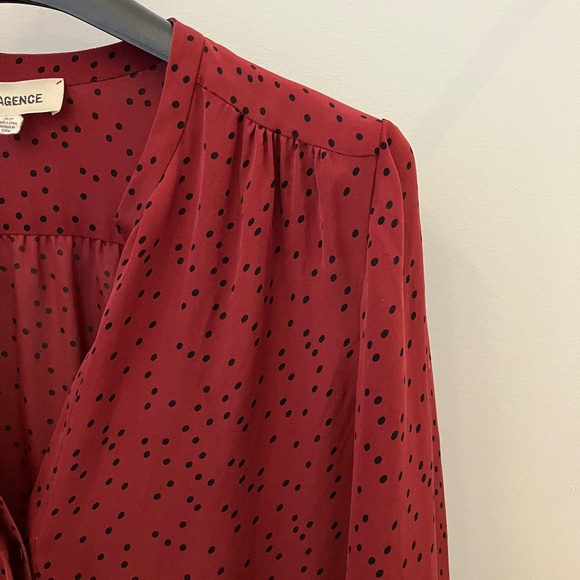 L’Agence Polka Dot Silk Blouse - Picture 3 of 16